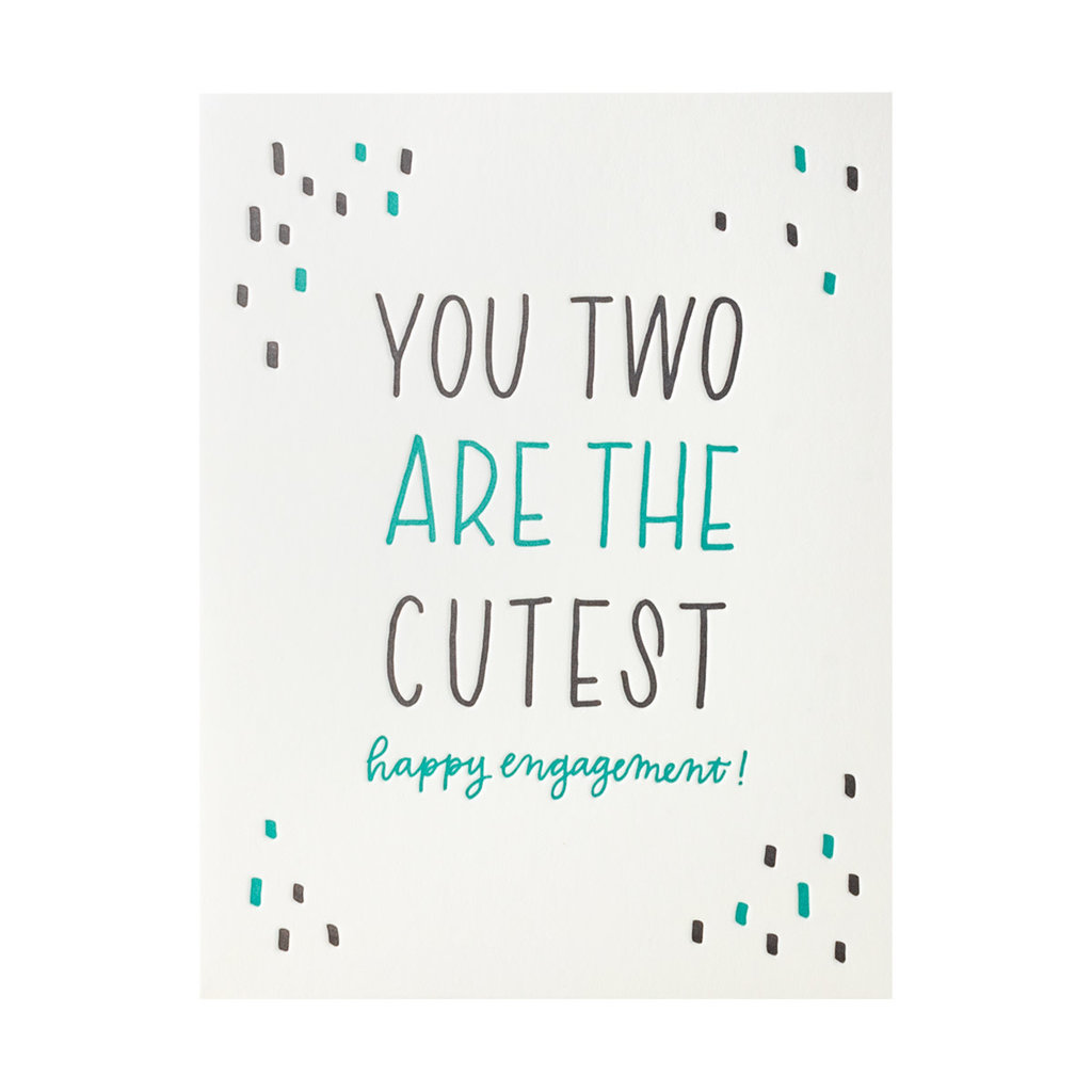Ink Meets Paper You Two Are the Cutest Letterpress Card