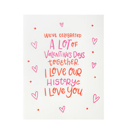 Ink Meets Paper Love Our History Letterpress Card