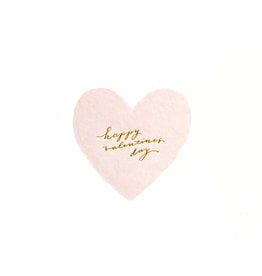 Oblation Papers & Press Happy Valentine's Day Letterpress Foiled Heart