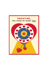 cavallini Valentine Clock Greeting Card