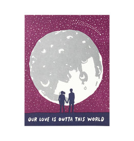 Hammerpress Moon Love Letterpress Card