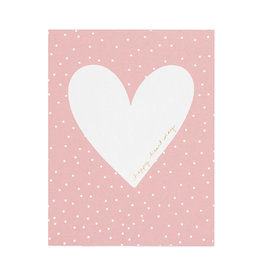 Sugar Paper Pink Happy Heart Day Letterpress Card