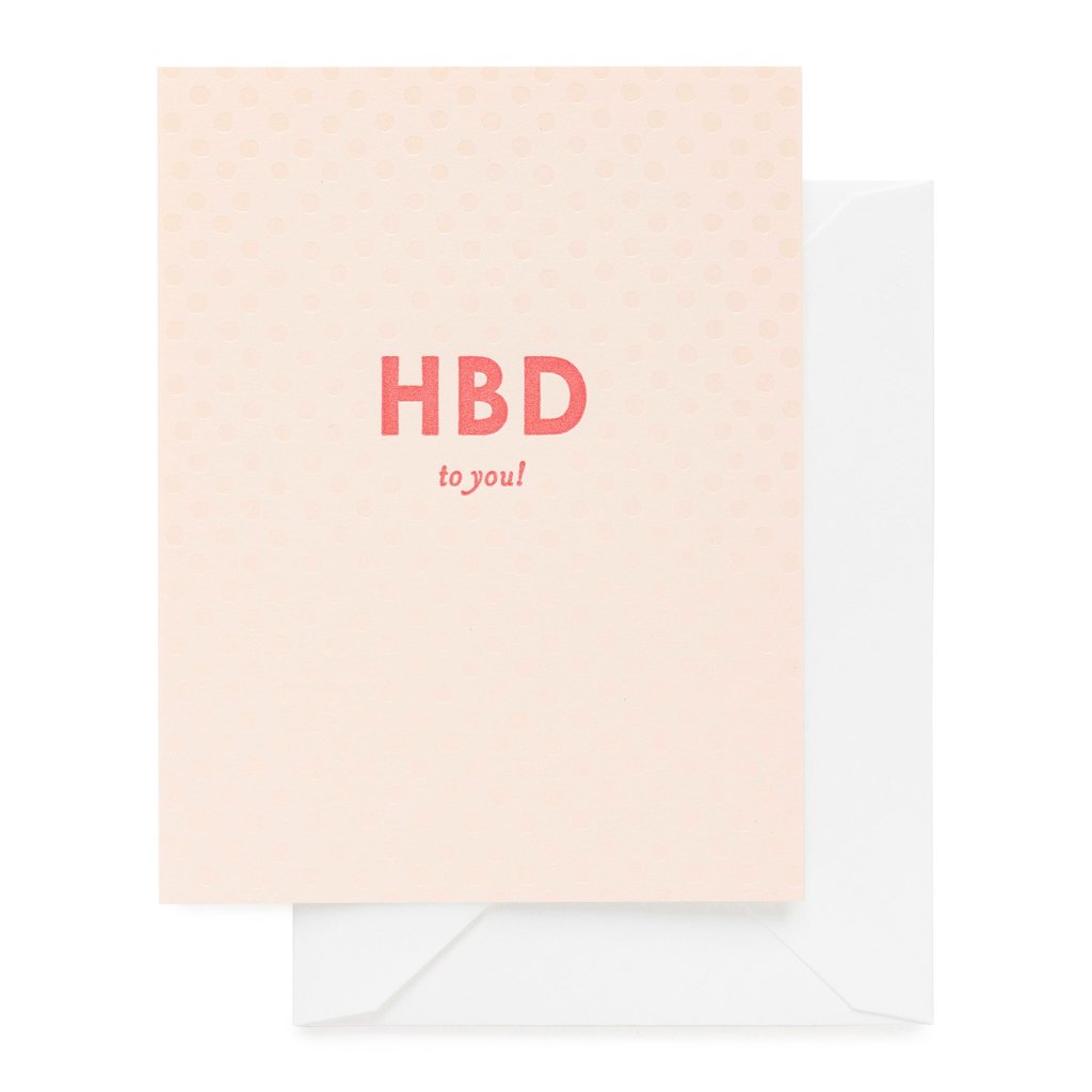 Sugar Paper HBD to You Letterpress Card