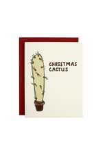 Hat + Wig + Glove Christmas Cactus Supreme Letterpress Card