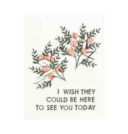 Heartell Press Wish They Could Be Here Block Printed Card