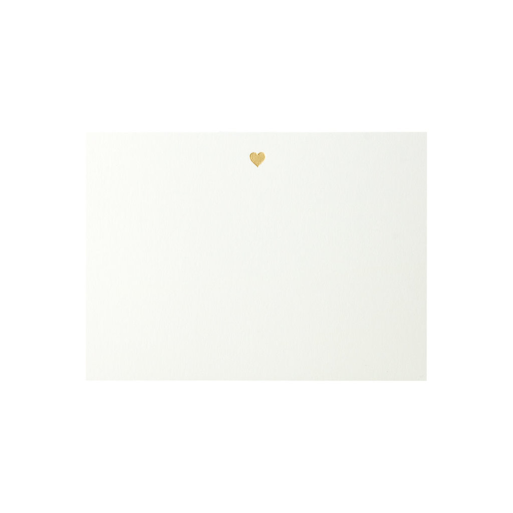 Dahlia Press Gold Heart Letterpress Cards Box of 8