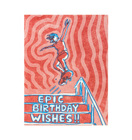 Folio Press & Paperie Epic Skate Birthday Letterpress Card