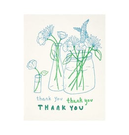 Folio Press & Paperie Thank You Flowers Letterpress Card
