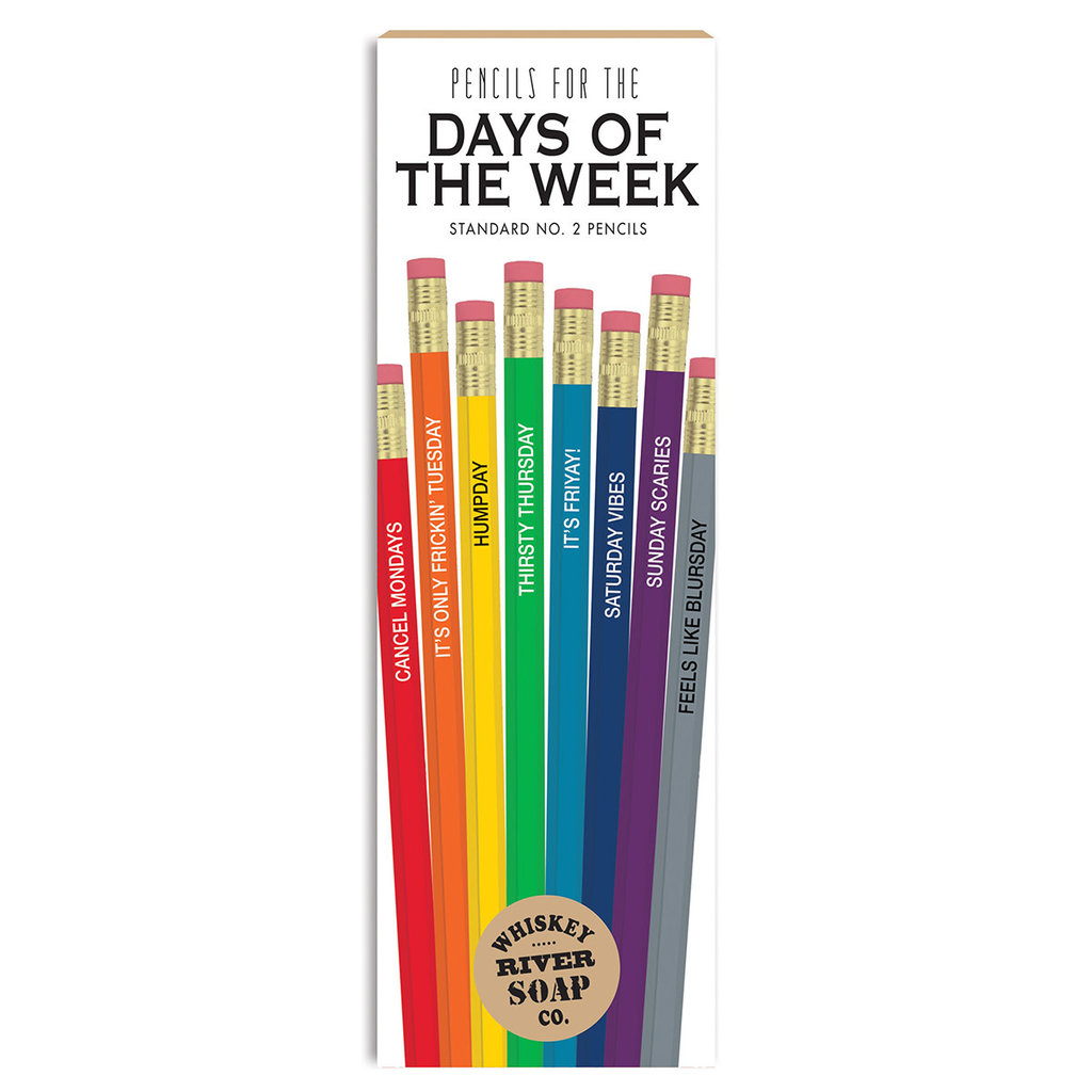 Whiskey River Soap Days of the Week Pencils