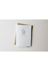 Lettered West Baby Duckling Letterpress Card
