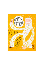 Hello! Lucky Yeti to Party Letterpress Card