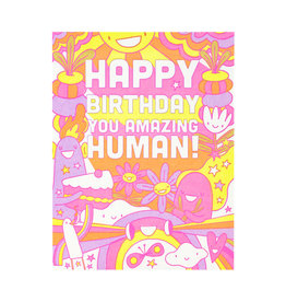 Hello! Lucky Amazing Human Letterpress Card