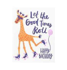 March Party Goods Good Times Birthday Letterpress Card