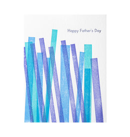 Ilee Papergoods Lines Happy Father's Day Letterpress Card