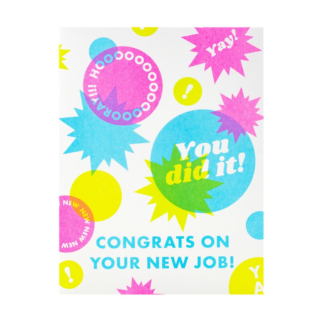 Next Chapter Studio Congrats on Your New Job! Riso Card