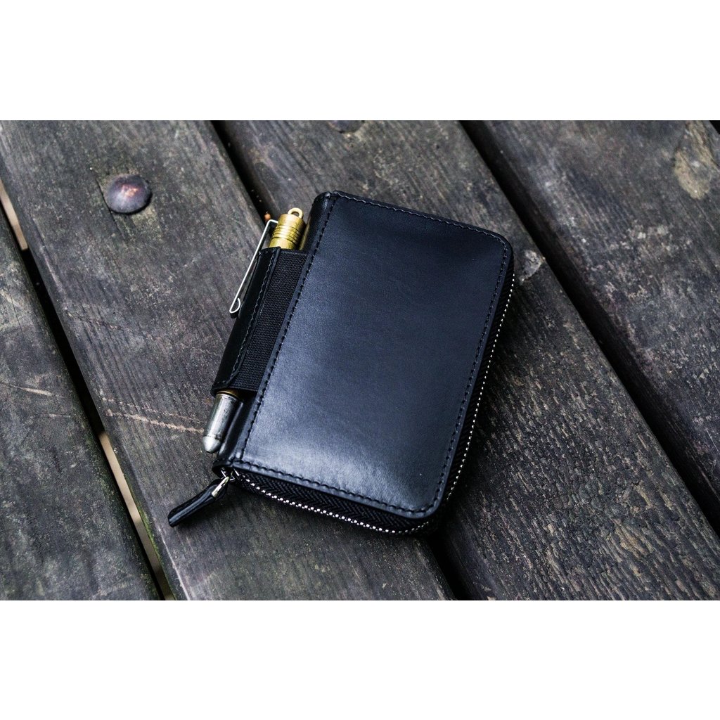 Galen Leather Leather EDC Wallet Black
