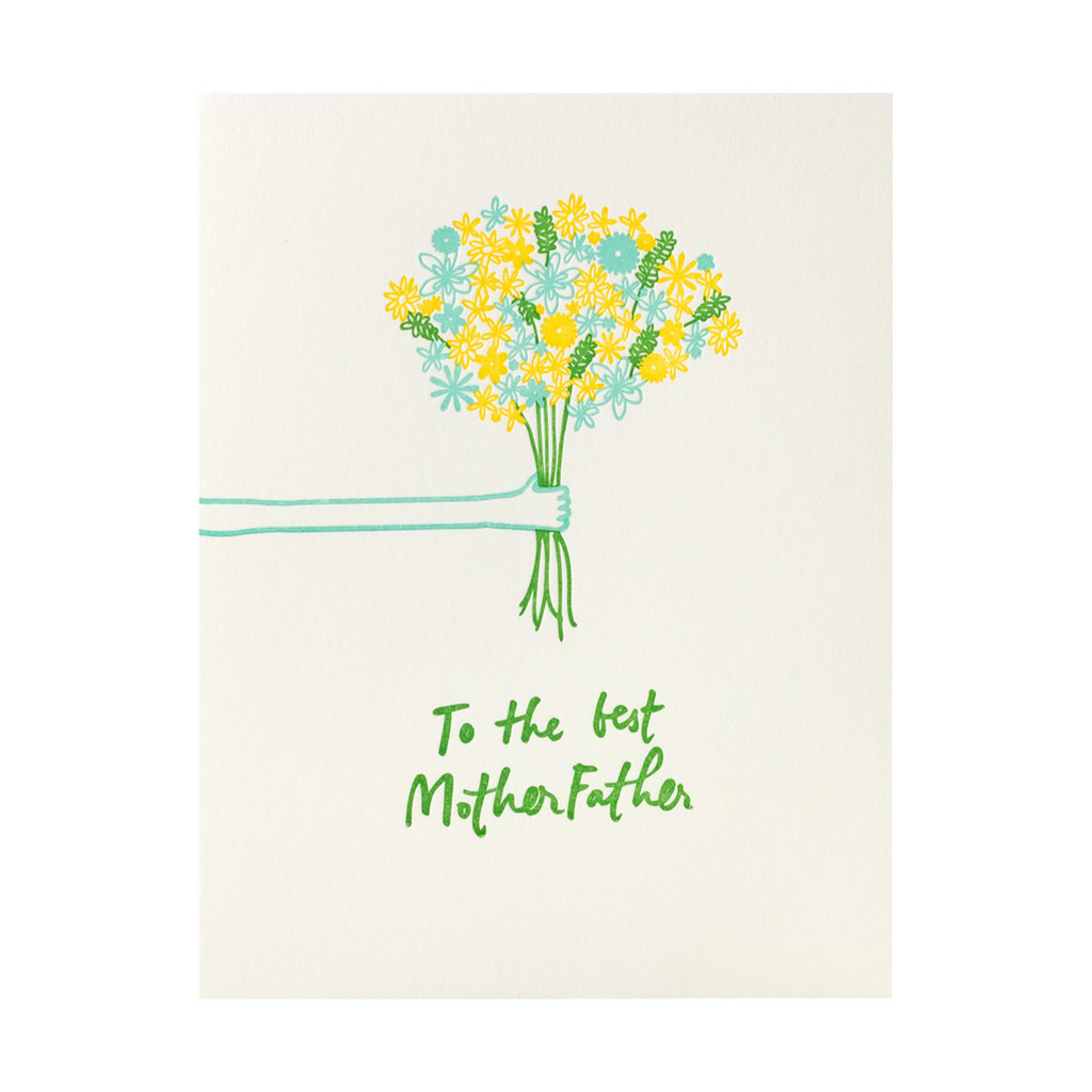 Shorthand Press To the Best MotherFather Letterpress Card