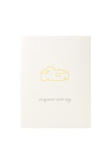 Albertine Press Improves with Age Cheese Letterpress Card