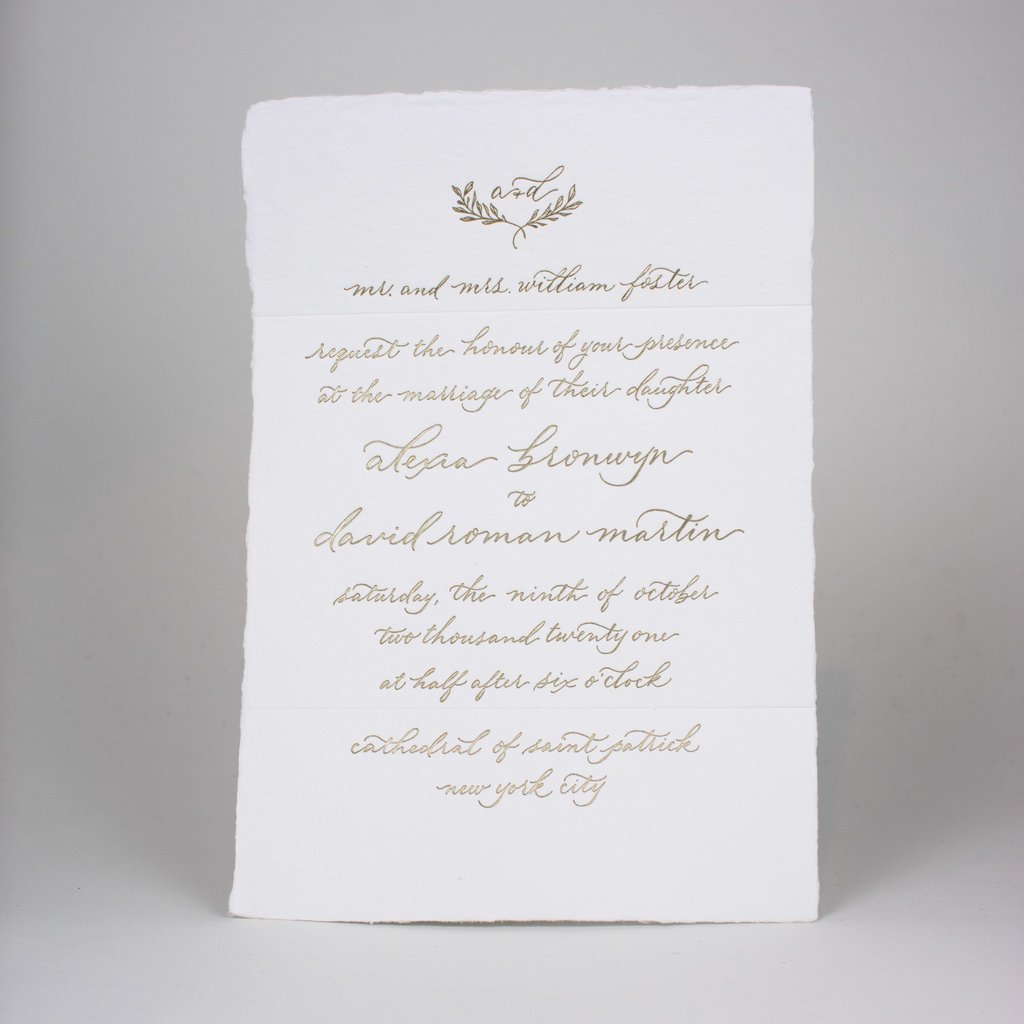 Oblation Custom alexia wedding invitation samples