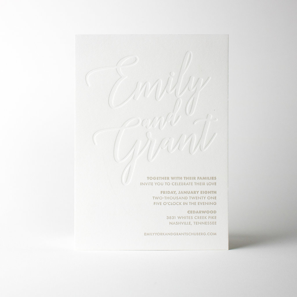 Oblation Custom emily wedding invitation samples