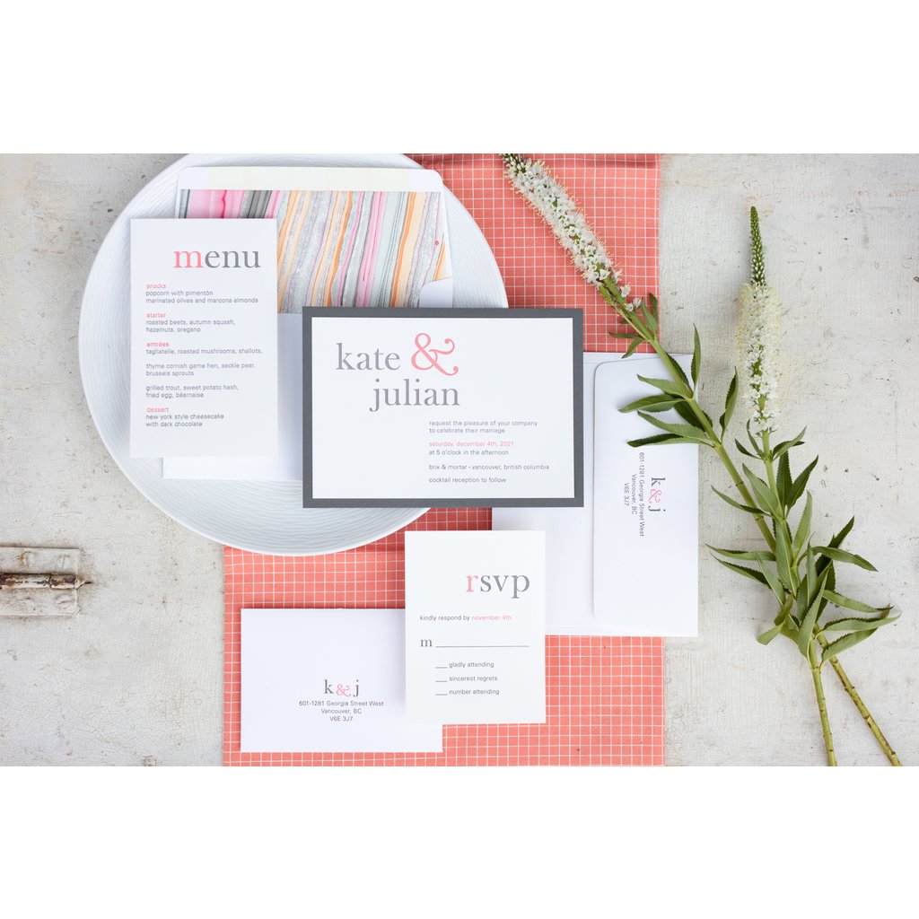 Oblation Custom kate wedding invitation samples