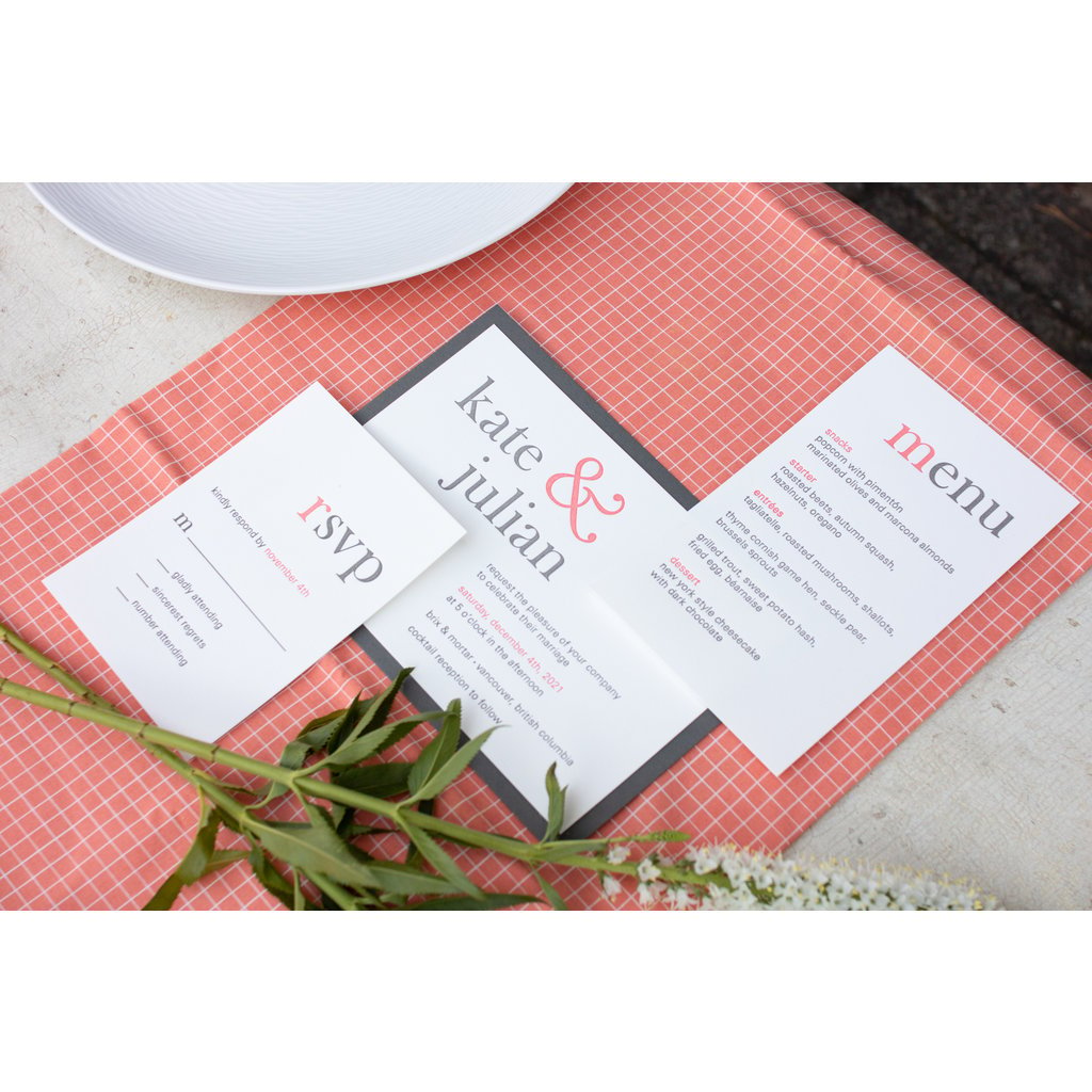 Oblation Custom kate wedding invitation samples