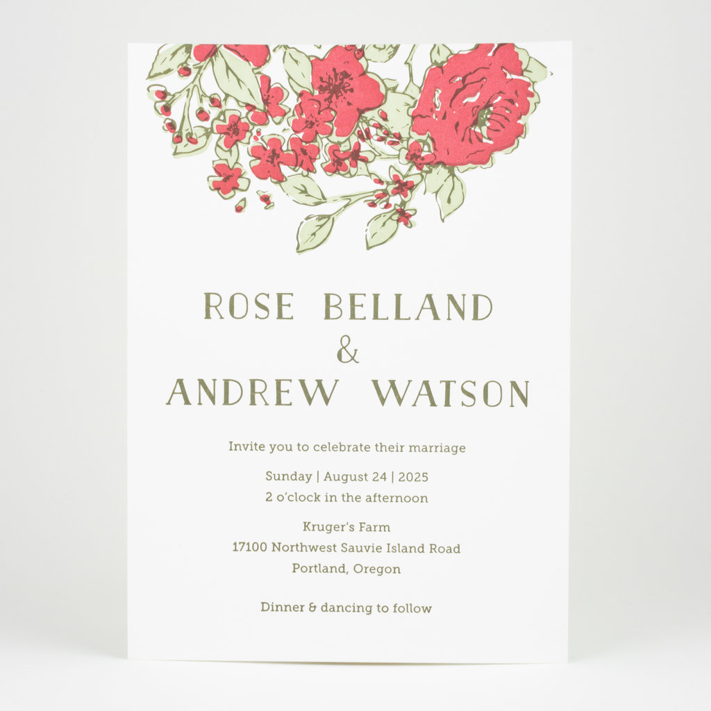 Oblation Custom rose wedding invitation samples