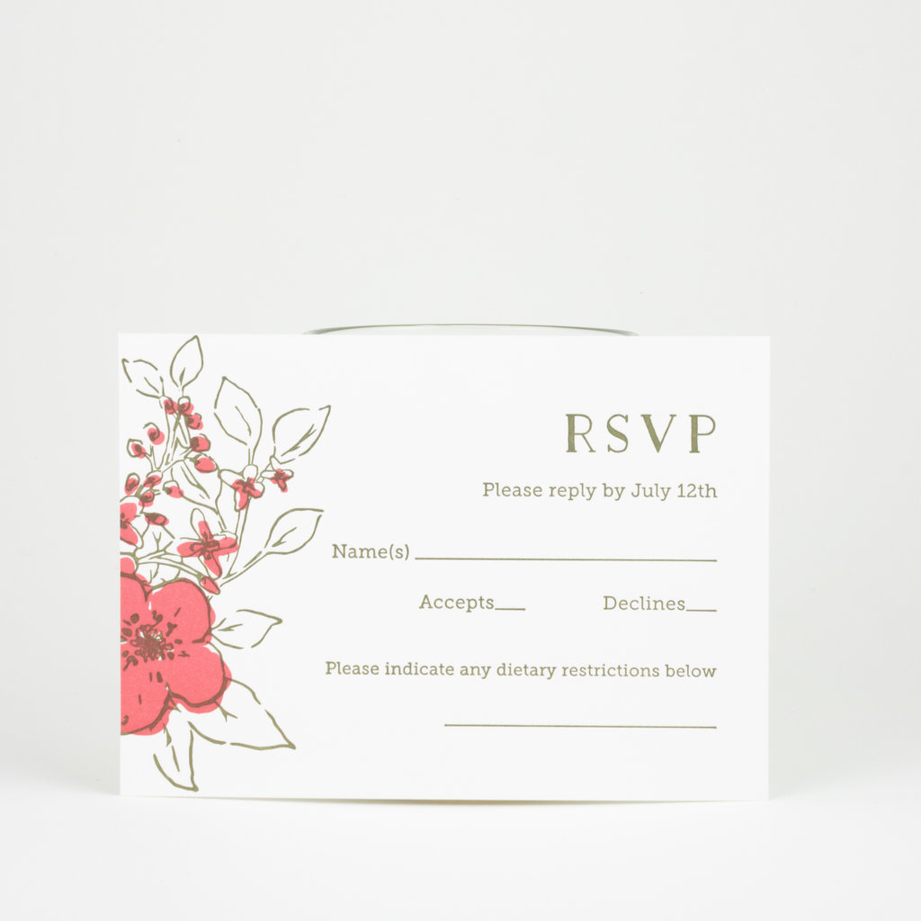 Oblation Custom rose wedding invitation samples