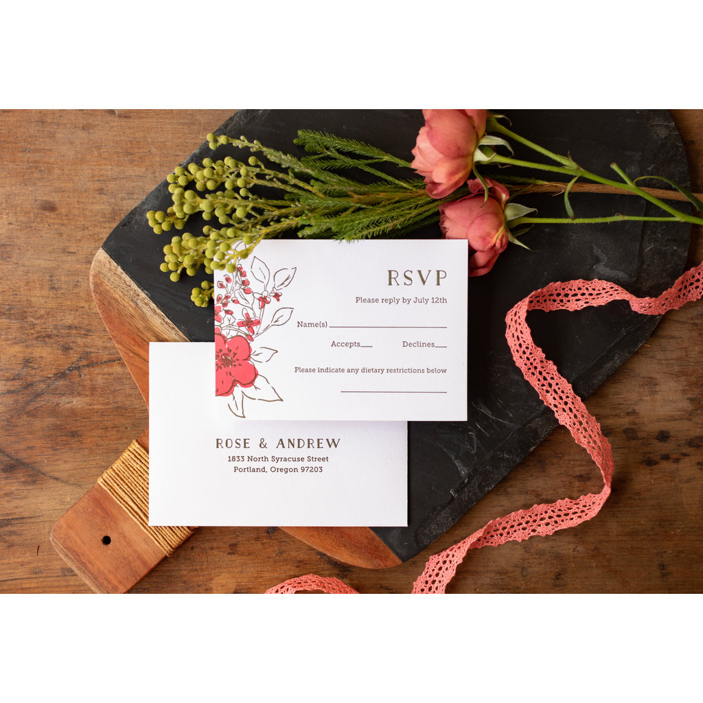 Oblation Custom rose wedding invitation samples