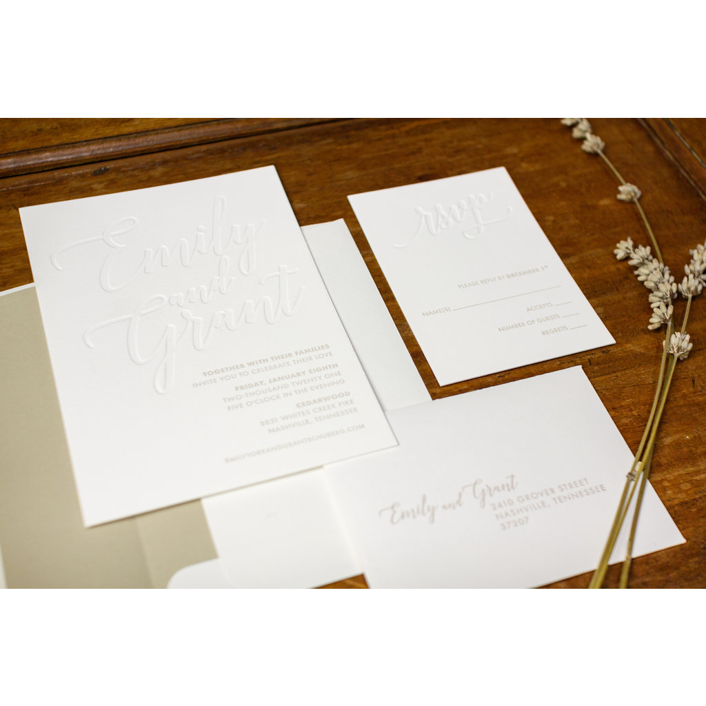 Oblation Custom emily wedding invitation samples