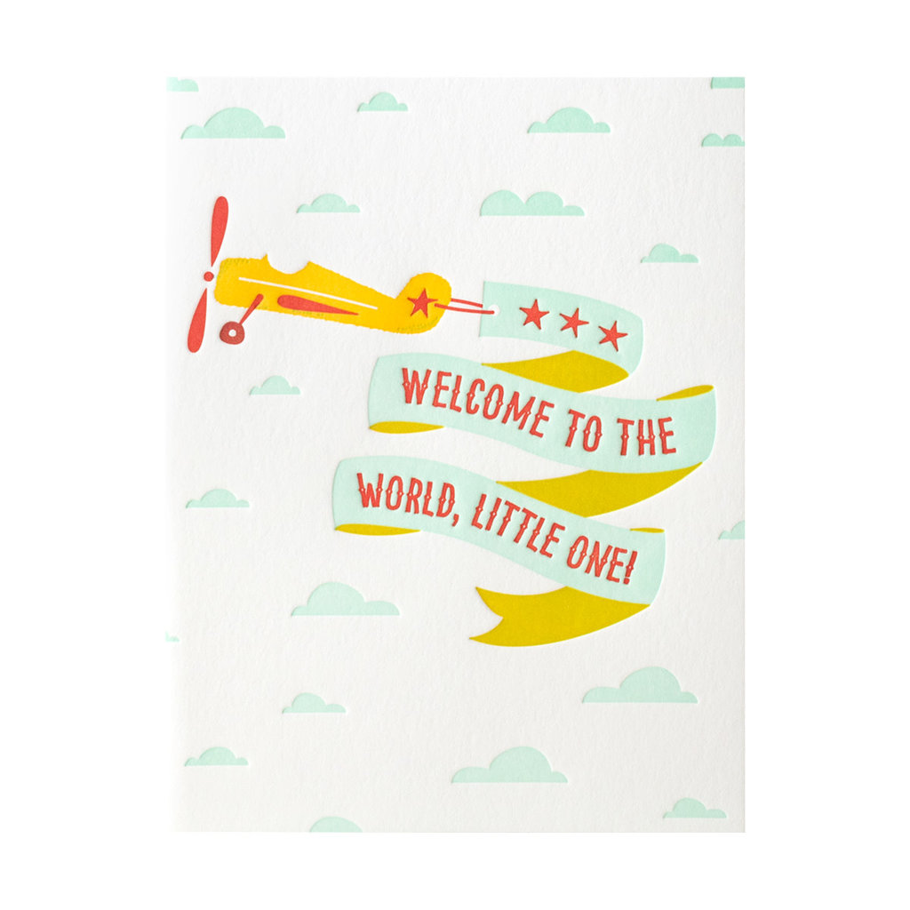 Elum Flying Welcome Letterpress Card