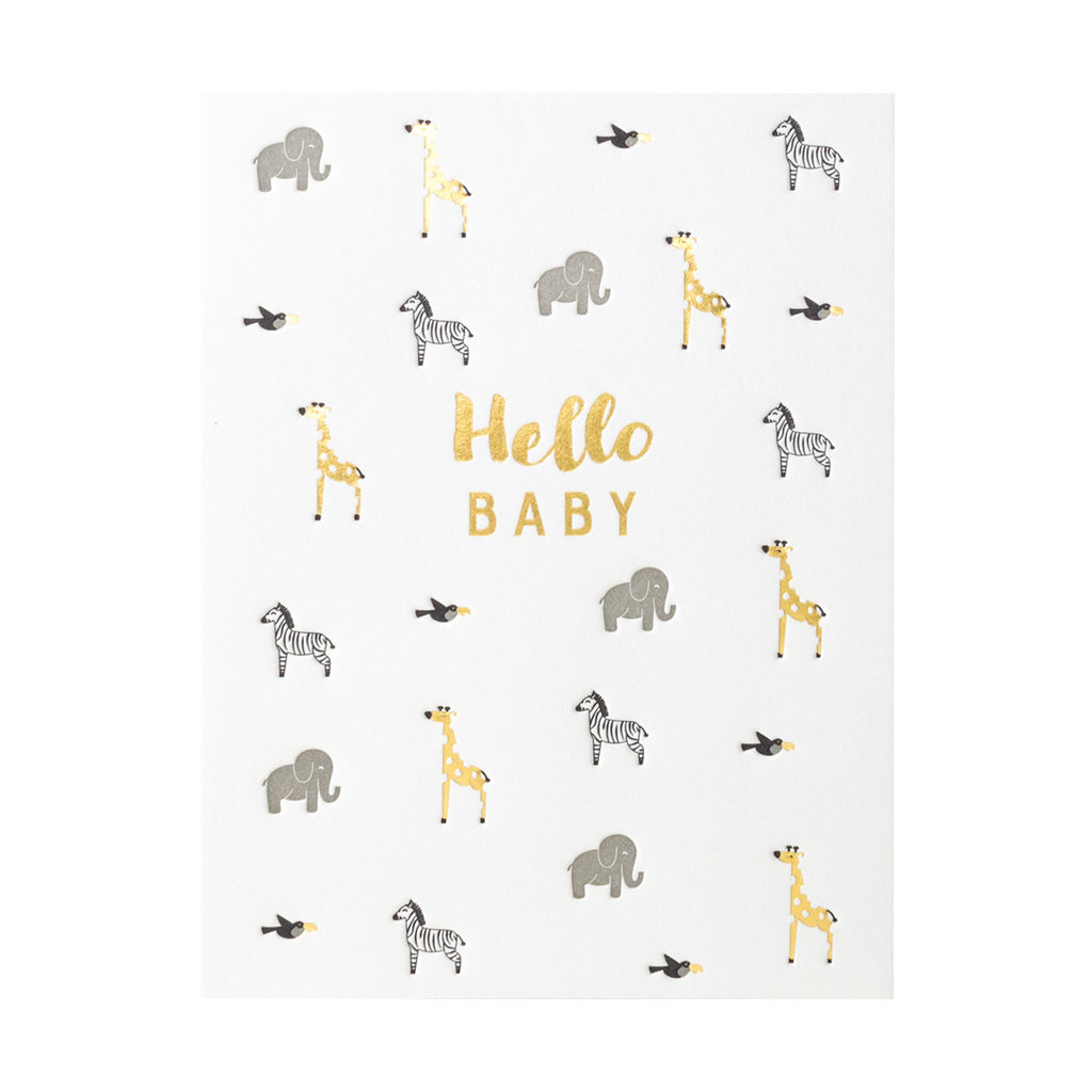 Elum Mini Jungle Baby Letterpress Card
