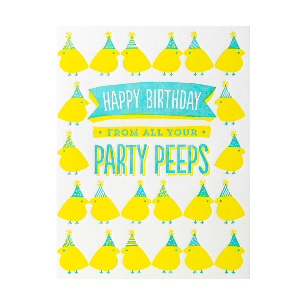 Elum Party Peeps Letterpress Card