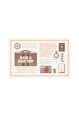 Traveler's Company Traveler's Factory Letterpress Card Brown