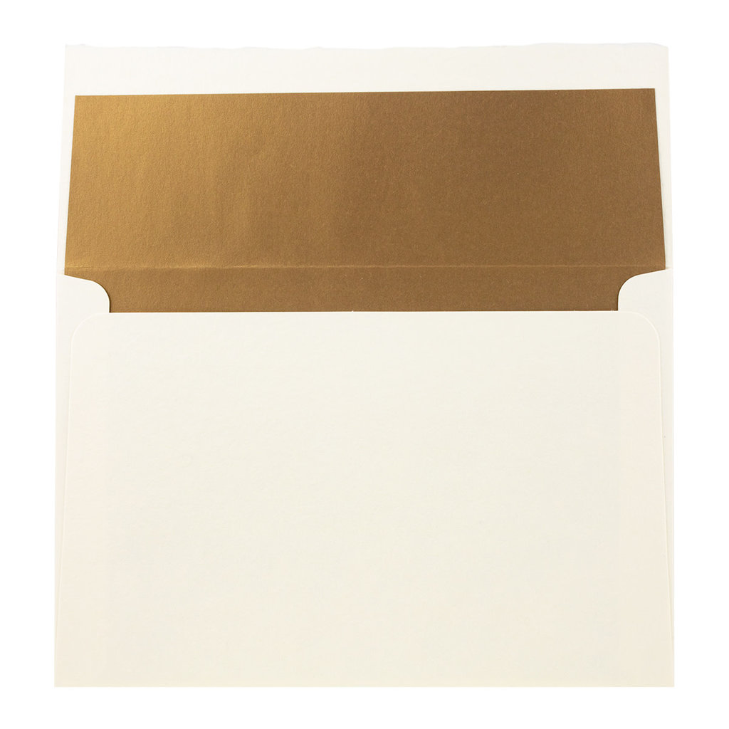 Oblation Papers & Press Handmade Paper Regal Cream Envelopes with Gold Liner