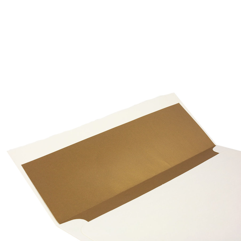 Oblation Papers & Press Handmade Paper Regal Cream Envelopes with Gold Liner