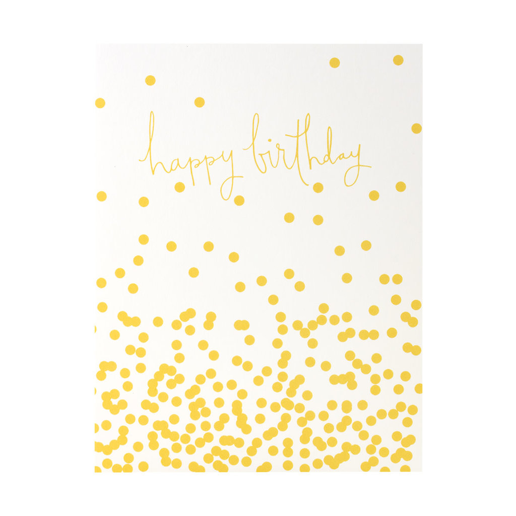 Dahlia Press Confetti Birthday Card