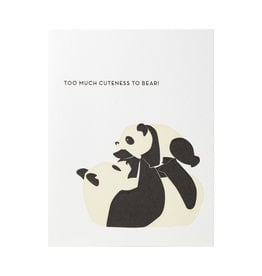 Porchlight Press Panda Modern Baby Letterpress Card