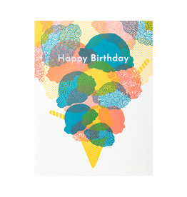 Porchlight Press Birthday Ice Cream Letterpress Card