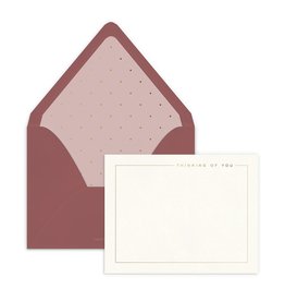 Smitten On Paper Thinking Of You Rose Luxe Lined Note Set