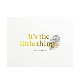 Woodsy Foxman It's The Little Things Thank You Letterpress Card
