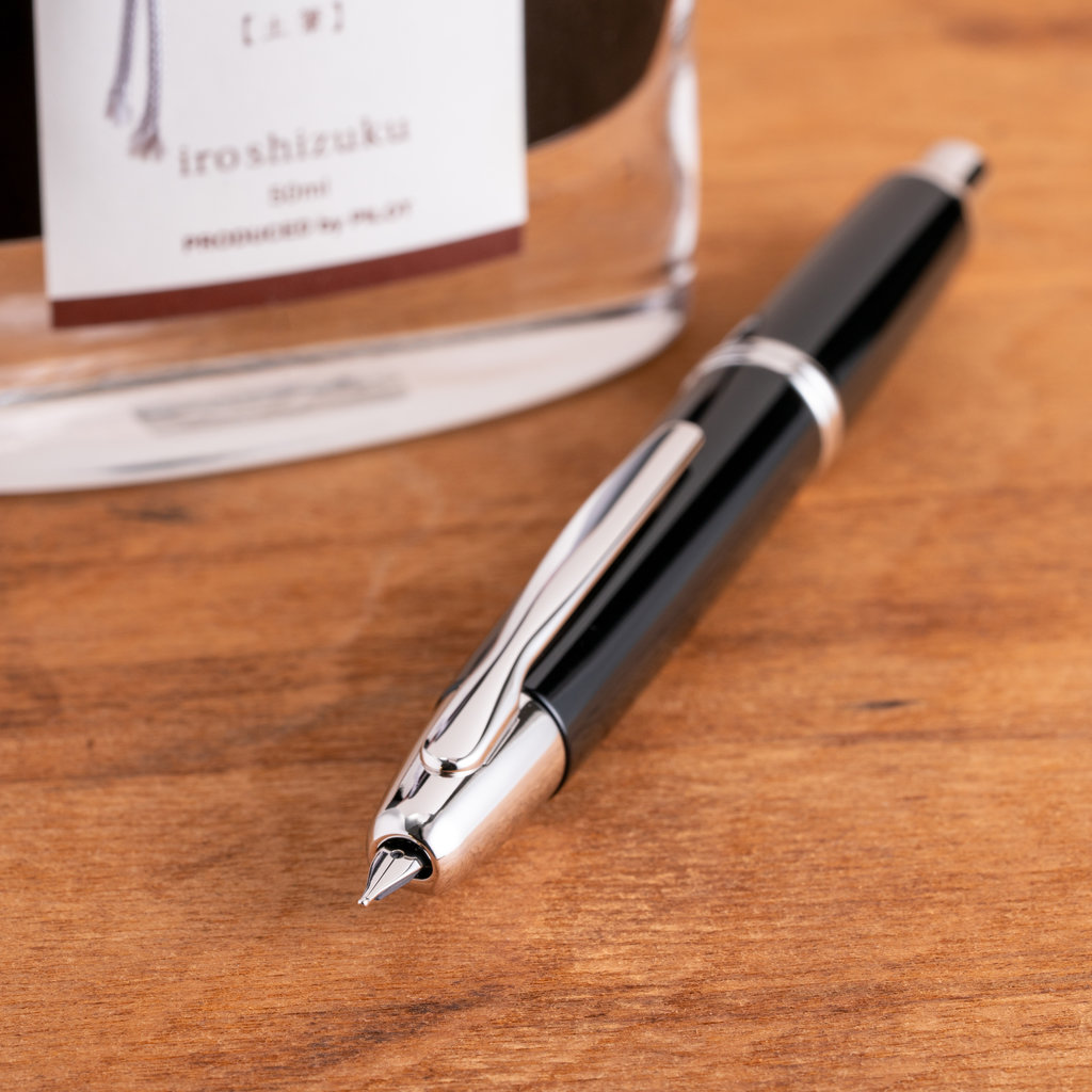 Pilot Pilot Vanishing Point Black & Rhodium Fountain Pen