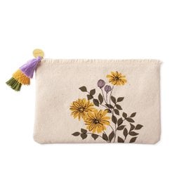 Fringe 3 Daisies - Small Canvas Pouch