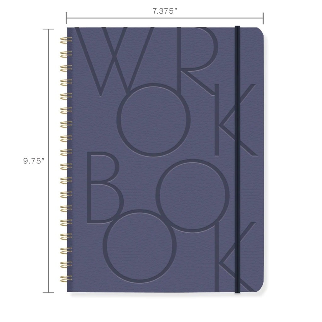 Fringe Bold Type Navy - Leather Notebook