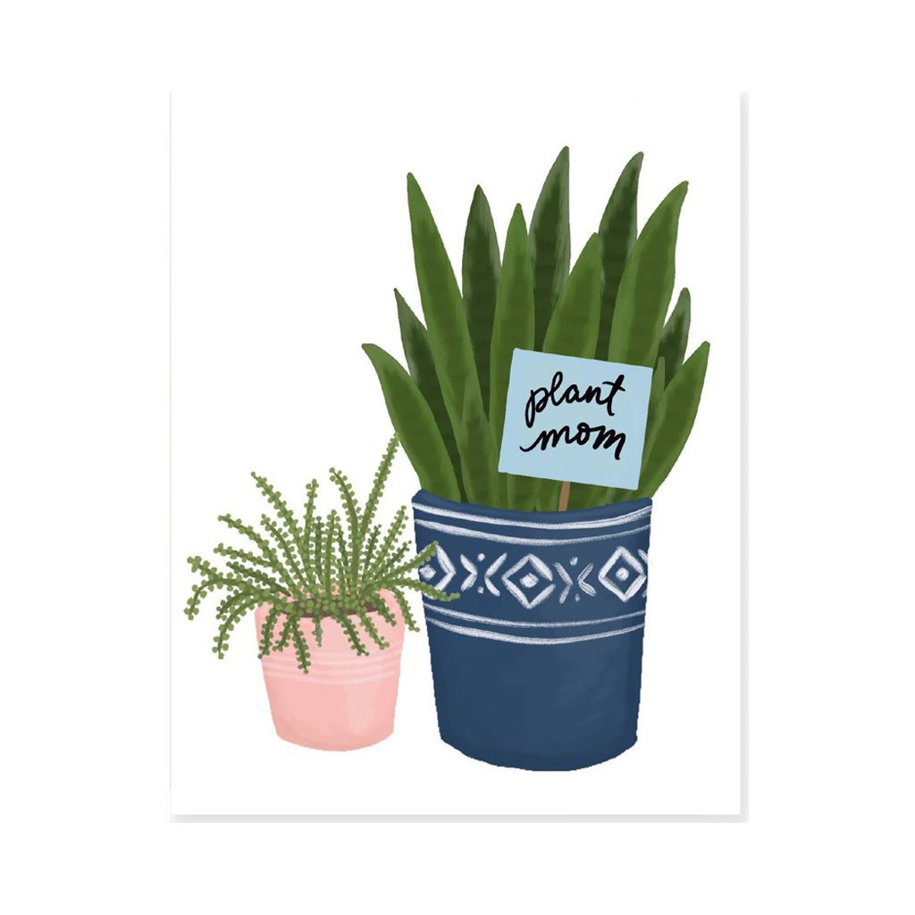 Slightly Stationery Plant Mom Card