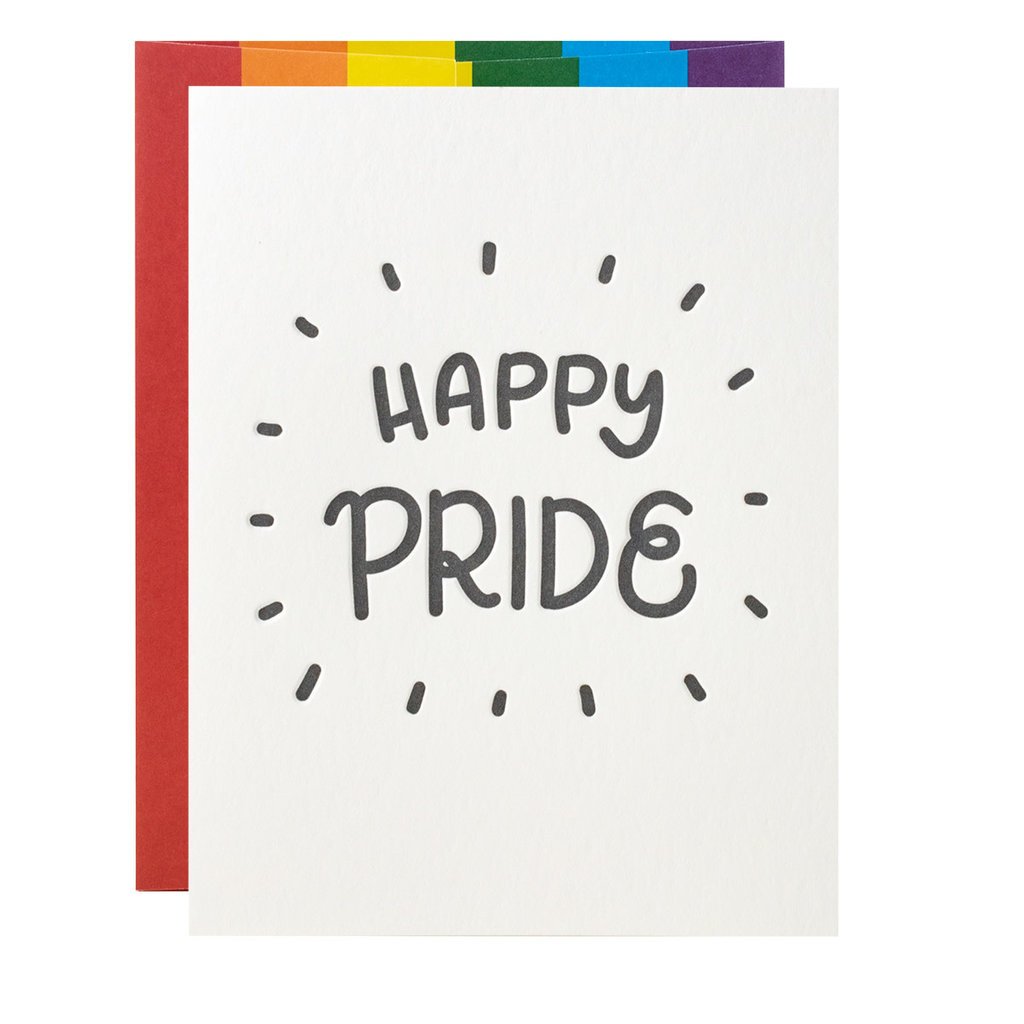 Ink Meets Paper Happy Pride Letterpress Card