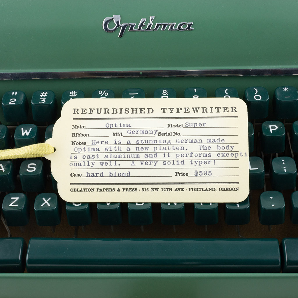 Green Optima Super Typewriter