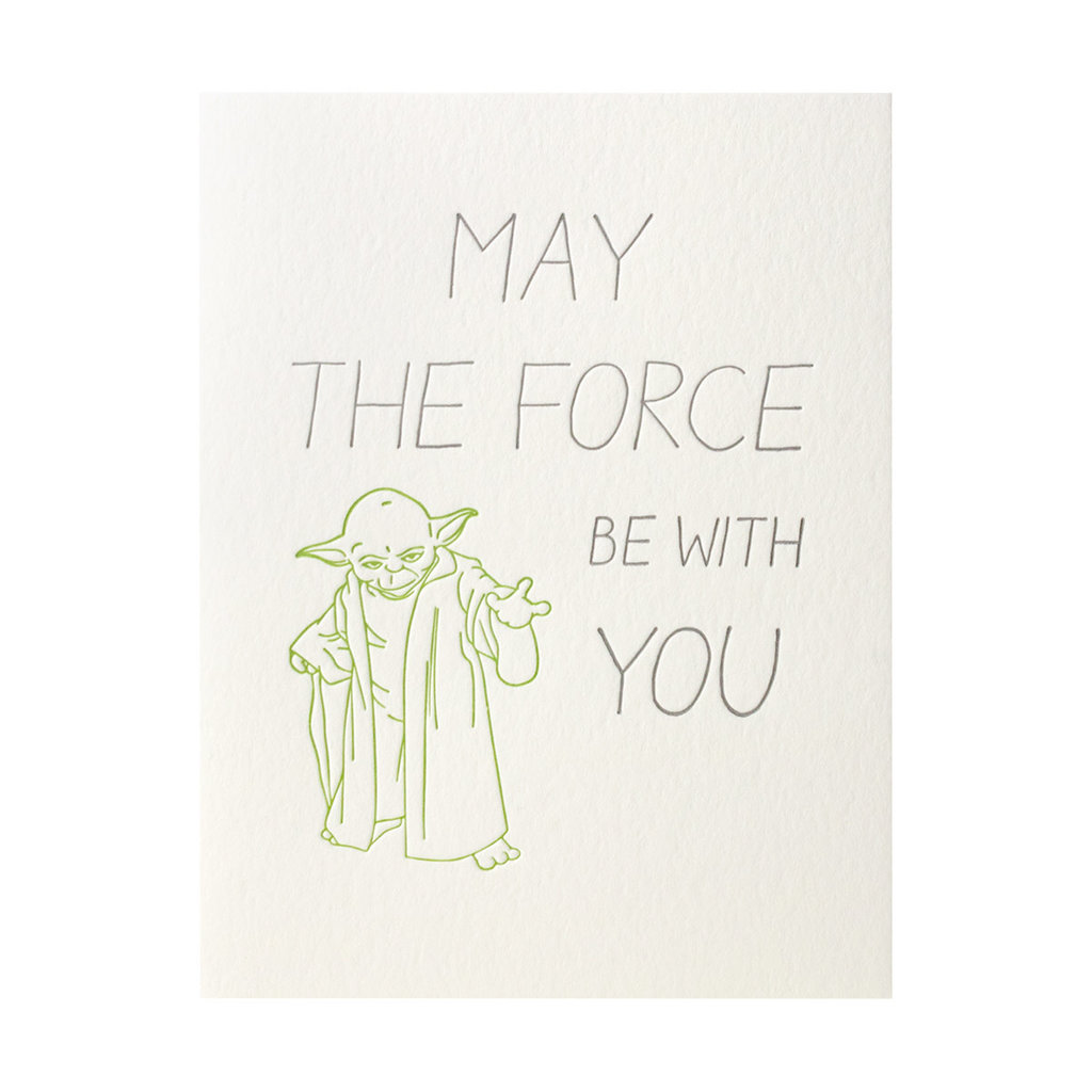 Steel Petal Press The Force Letterpress Card