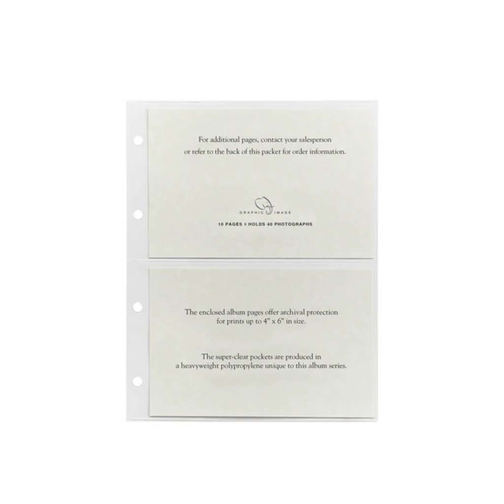 3-Ring Medium Binder Page Refill for 4x6 Photos - oblation papers & press