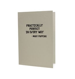 Hat + Wig + Glove Practically Perfect in Every Way Letterpress Card